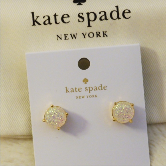 kate spade Jewelry - Kate Spade Opal Glitter Earrings